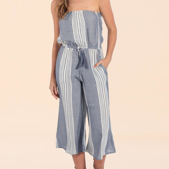 elan strapless cover up jumpsuit